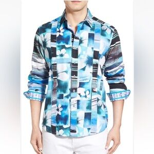 Robert Graham Men’s XL  ARABIAN SEA Button Down Sports Dress Shirt Collector